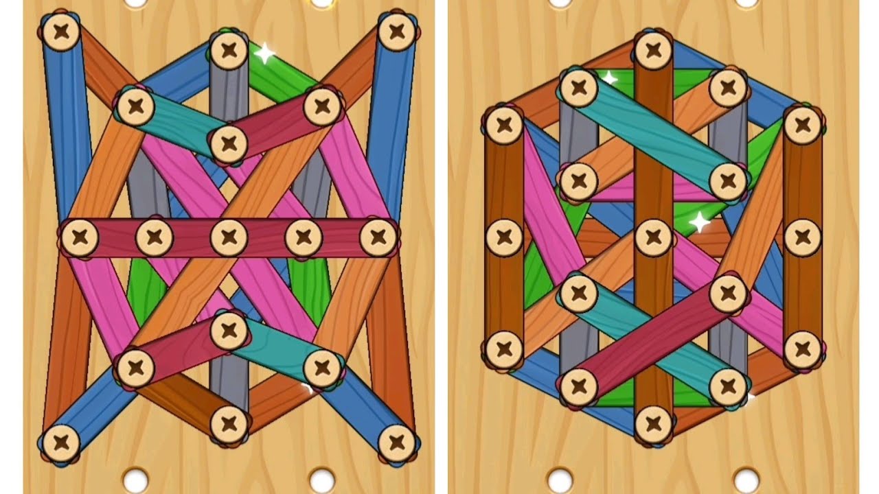 Wood Screw Puzzle level 122 and 123
