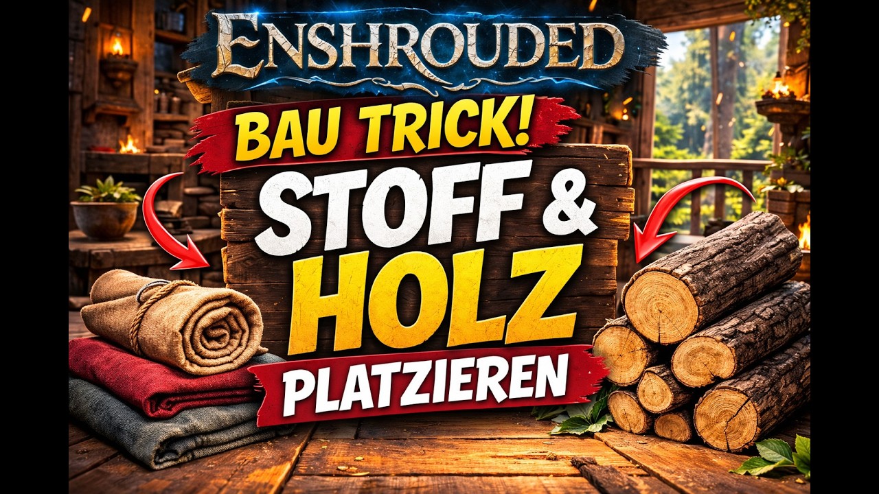 Enshrouded: So platzierst du Stoff & Holzscheite frei in deiner Base!