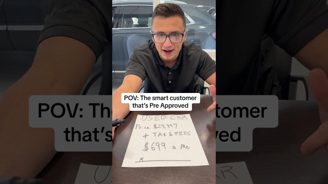 Getting pre approved on a car loan #carsalesman #car #automobile #dealershiplife