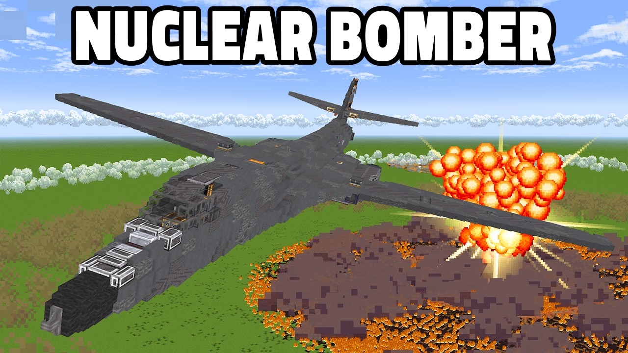 Я построил рабочий ядерный бомбардировщик B-1 с помощью Create Mod