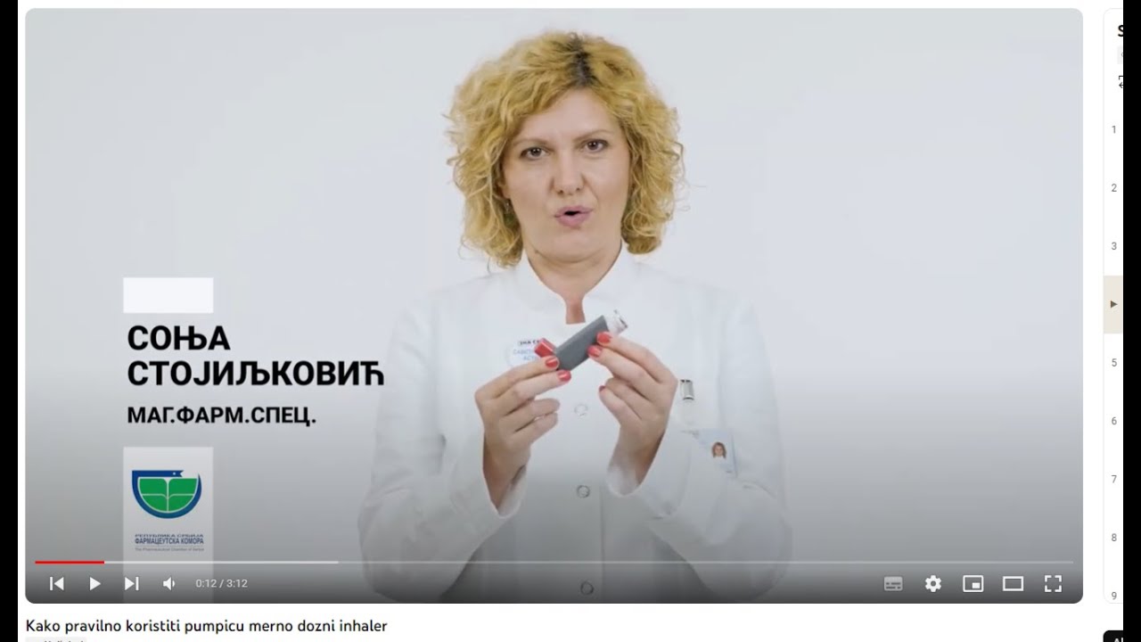 Kako se pravilno koristi pumpica merno dozni inhaler (MDI)