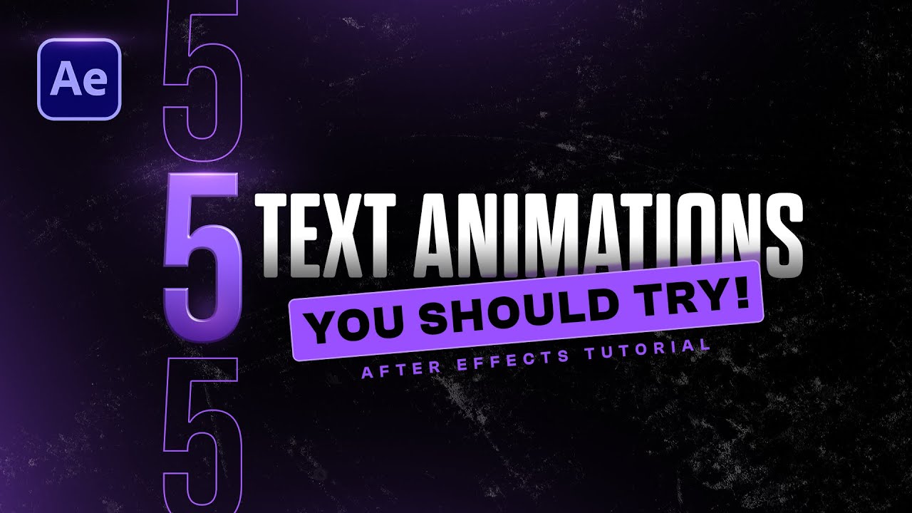 5 креативных текстовых анимаций в After Effects для новичков!