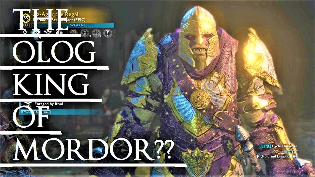 Shadow of War: Middle Earth™ Unique Orc Encounter & Quotes #129 THE SHINY PURPLE REGAL OLOG
