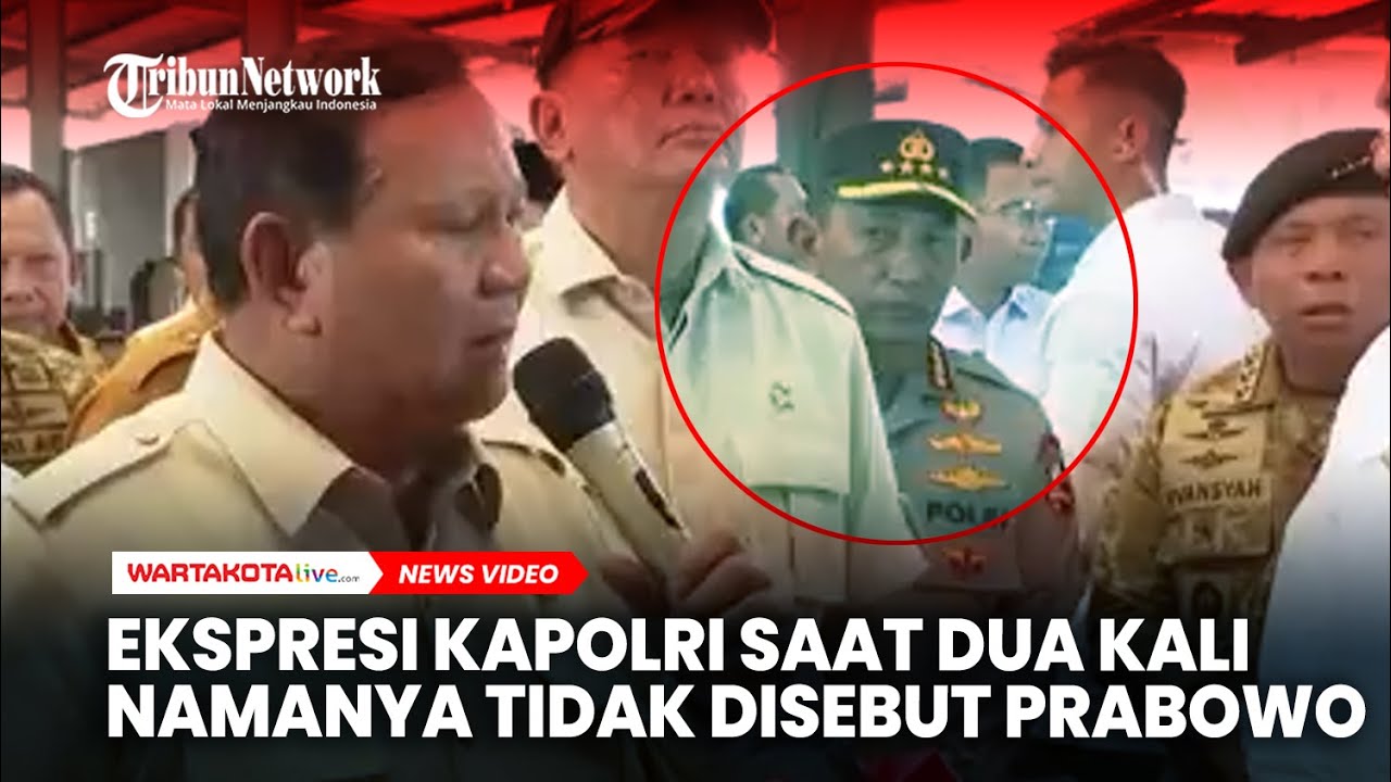 Tatapan Tajam dan Ekspresi Kapolri dua Kali Namanya Tidak Disebut Prabowo Saat Pantau Tambang Ilegal