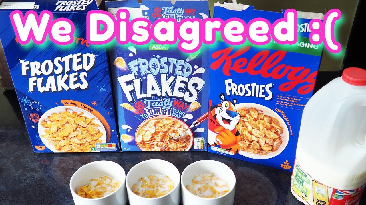 Frosties vs Aldi vs Asda Frosted Flakes Supermarket Shopping Comparison Food Review