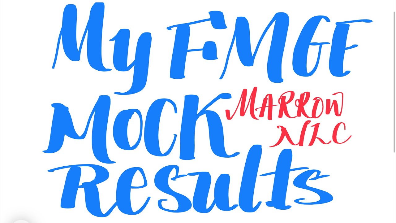 My Fmge mock test results Marrow/NLC. Fmge aspirants believe in yourself himat nahi harni