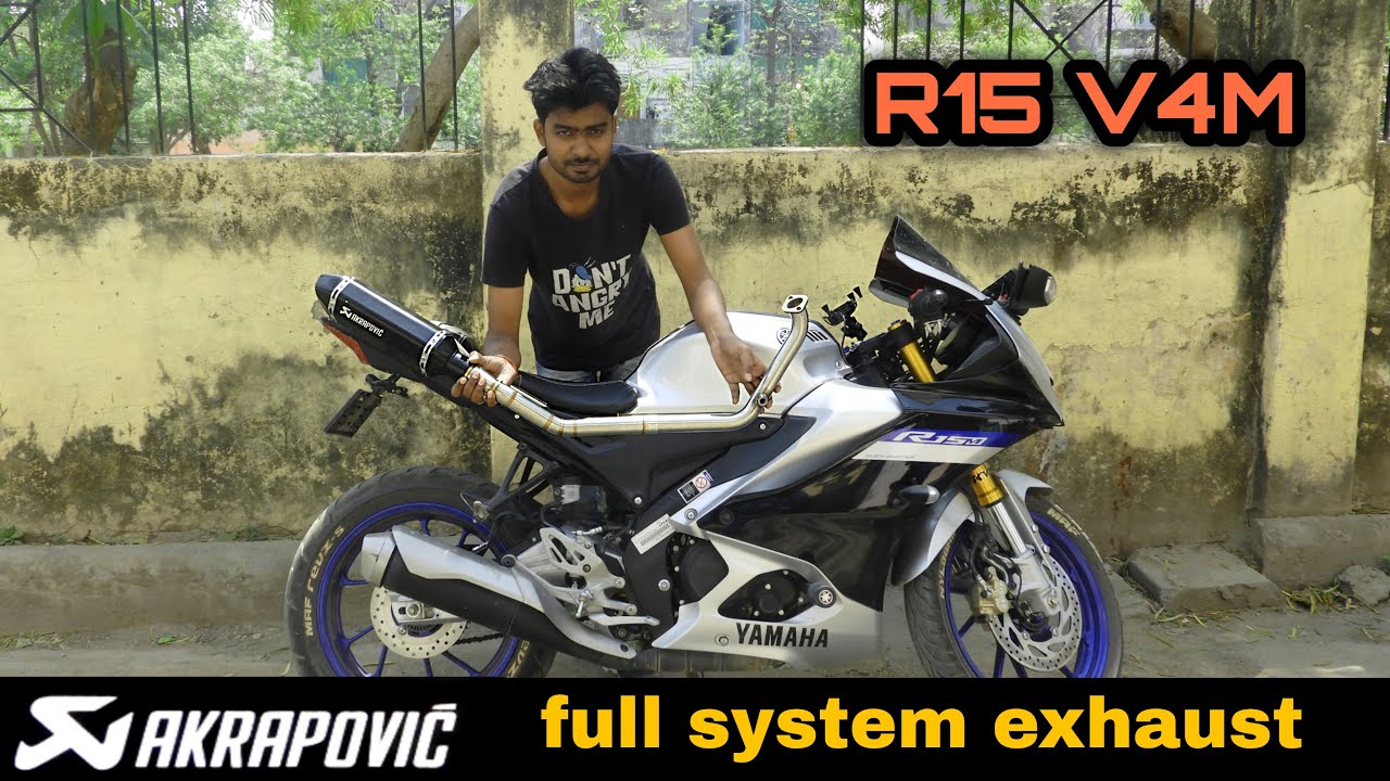 R15 V4 exhaust modified | Installing Full System Akrapovic Exhaust In Yamaha R15M V4