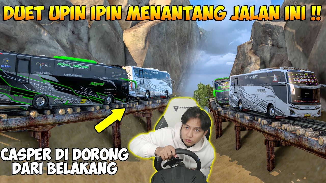 DUET UPIN UPIN MENANTANG JALAN INI !! CASPER SAMPAI DI DORONG TUAN MUDA