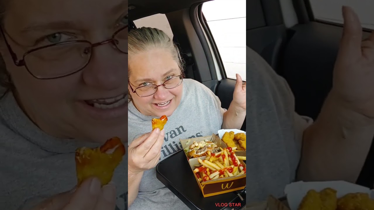 Mickey D's Big Mac fries and chicken nuggets eating show #Mukbang #foodie #eatingfood #eatingshow