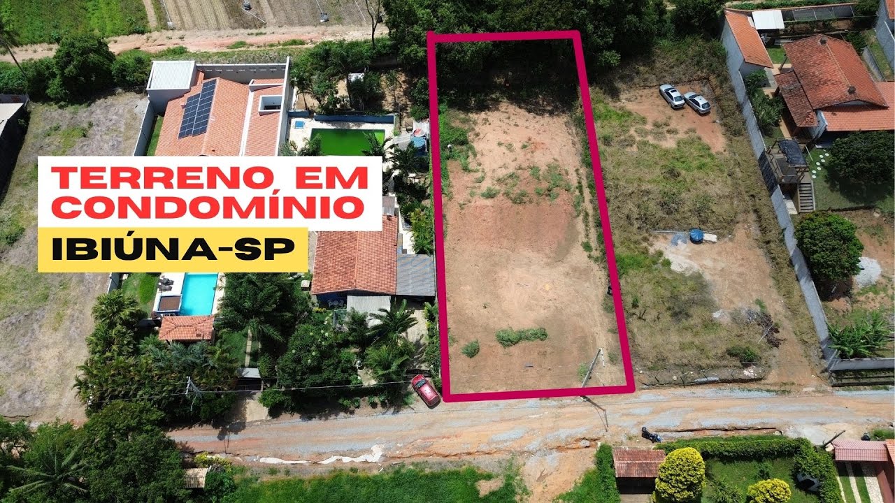 REF.1060-VENDO TERRENO DE 1000M² COM ESCRITURA DEFINITIVA EM CONDOMÍNIO FECHADO DE IBIUNA-SP