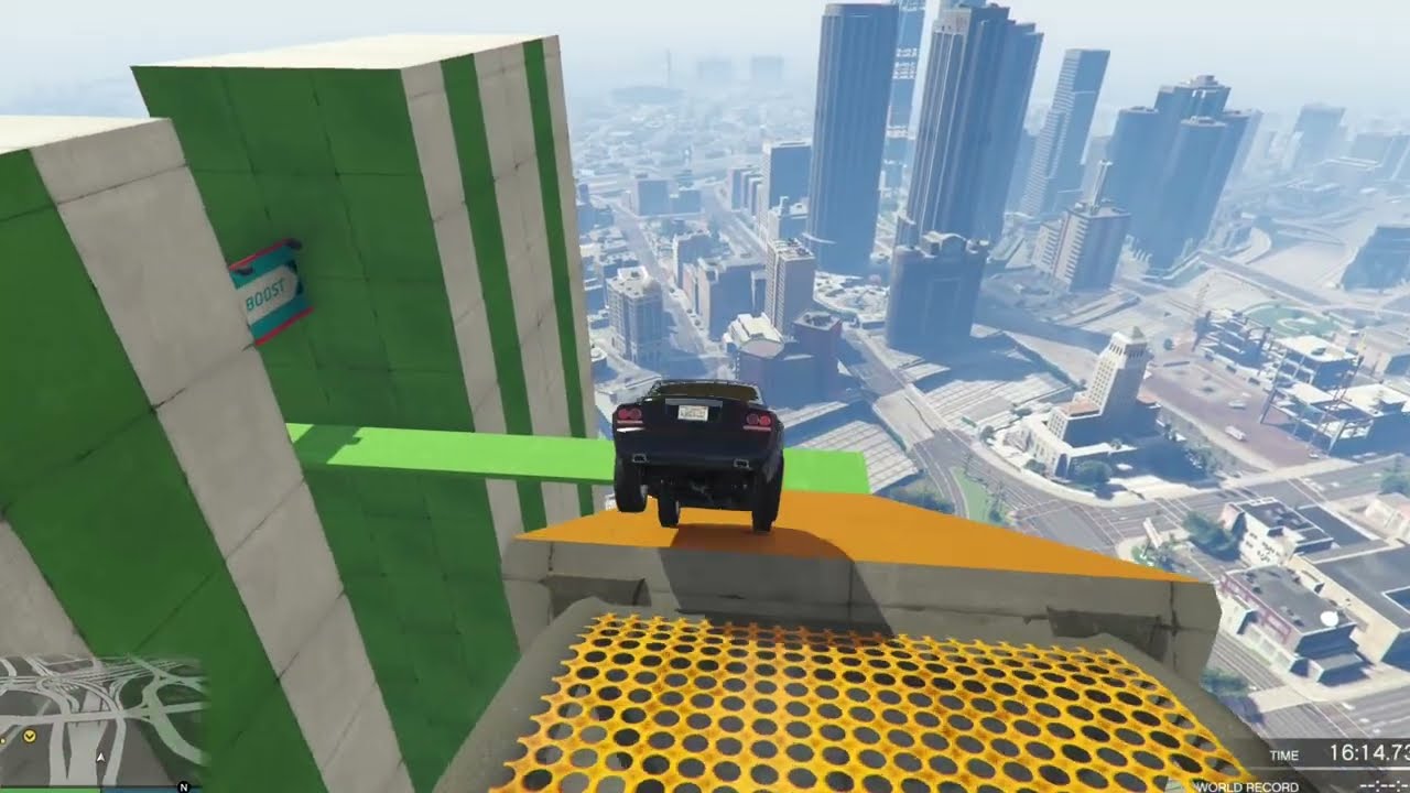 GTA5 !!!! Online Black car Parkour #!!!!!!!!!!