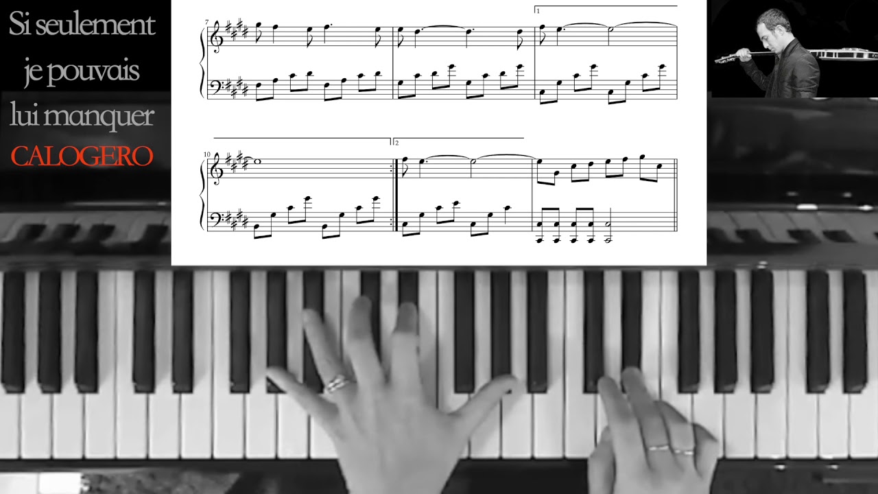 Si seulement je pouvais lui manquer - Calogero - piano cover + sheet music