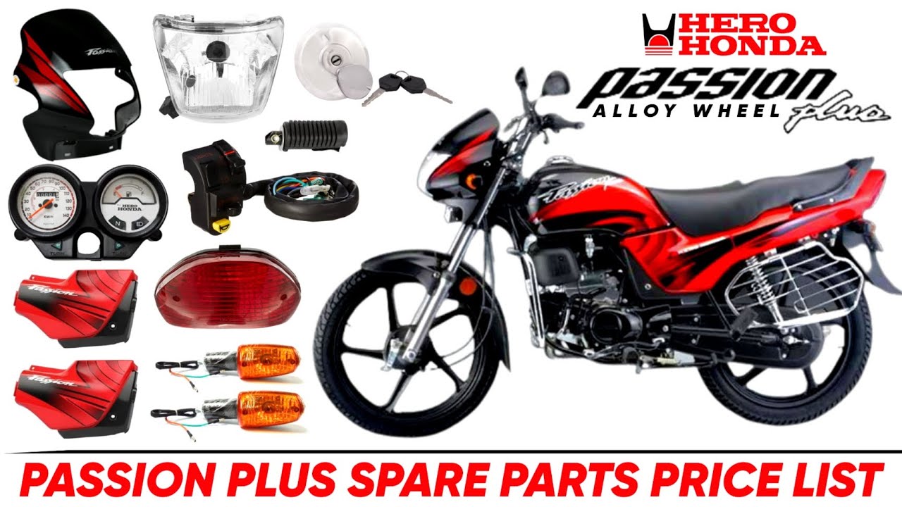 Hero Honda Passion Plus Alloy Wheel : SPARE PARTS PRICE LIST 🔥