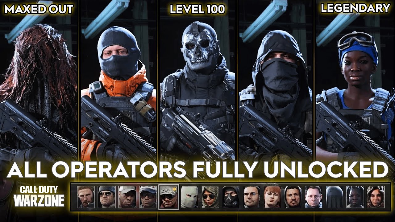 All Operators Completed In Call Of Duty: Warzone