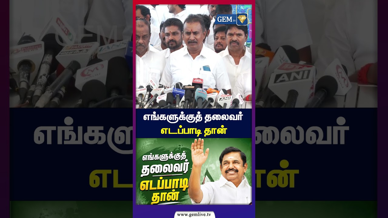 எங்களுக்குத் தலைவர் எடப்பாடி தான்| S. P. Velumani | Edappadi K. Palaniswami | cm vijay | Vijay | tvk