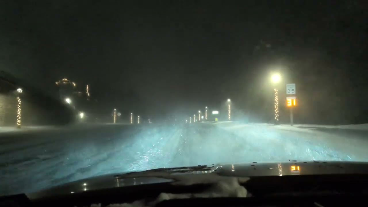 Driving through Blowing Rock NC during snow storm 2-23-26
