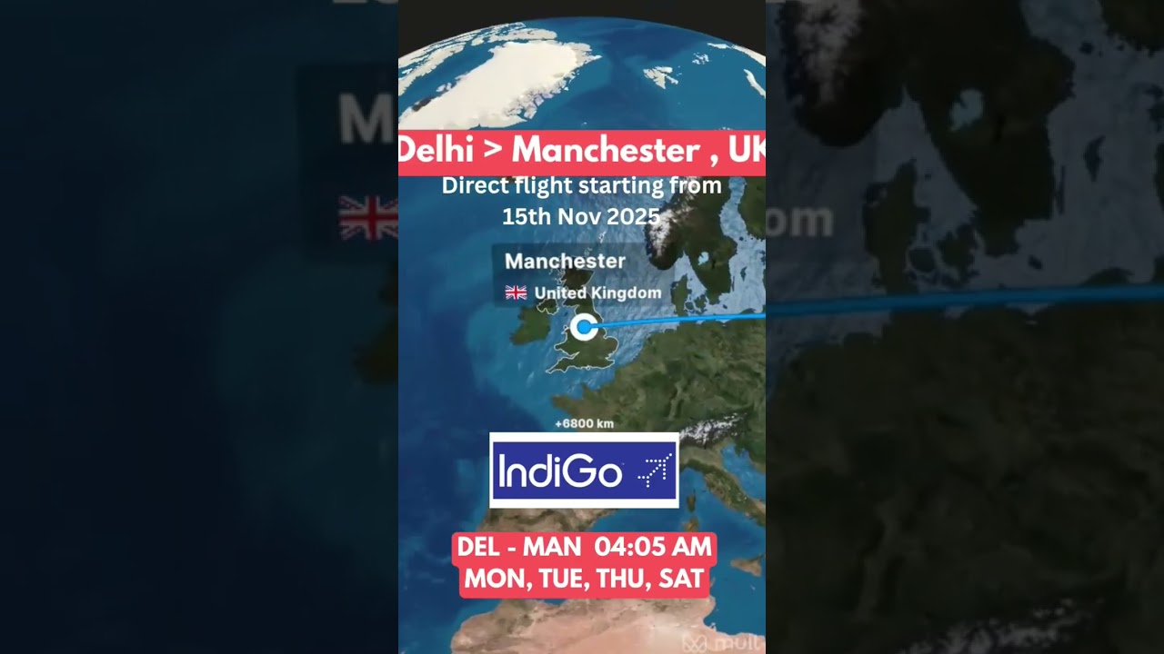 Delhi to Manchester, UK Indigo direct flight #indigo #travelbuddy #europe #uk #delhi #manchester