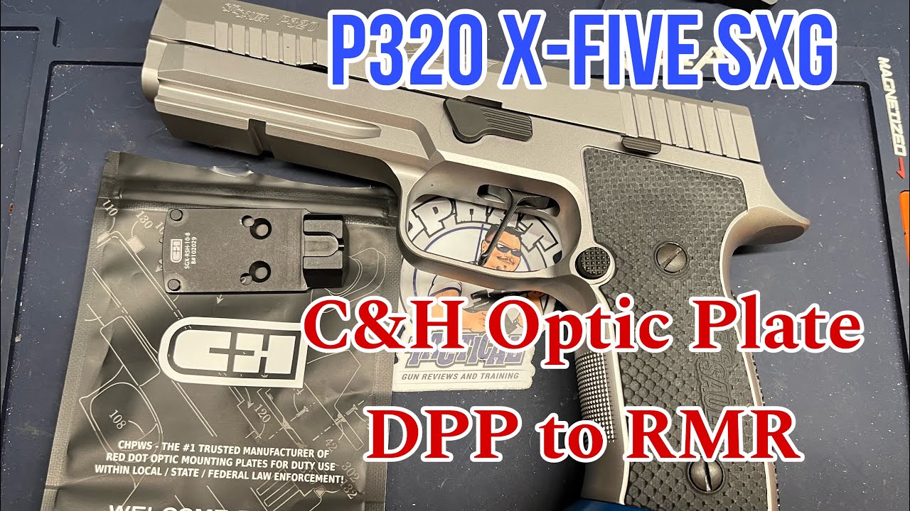 Sig P320 X-Five SXG C&H Red Dot Adapter Plate DPP to RMR Gideon Omega