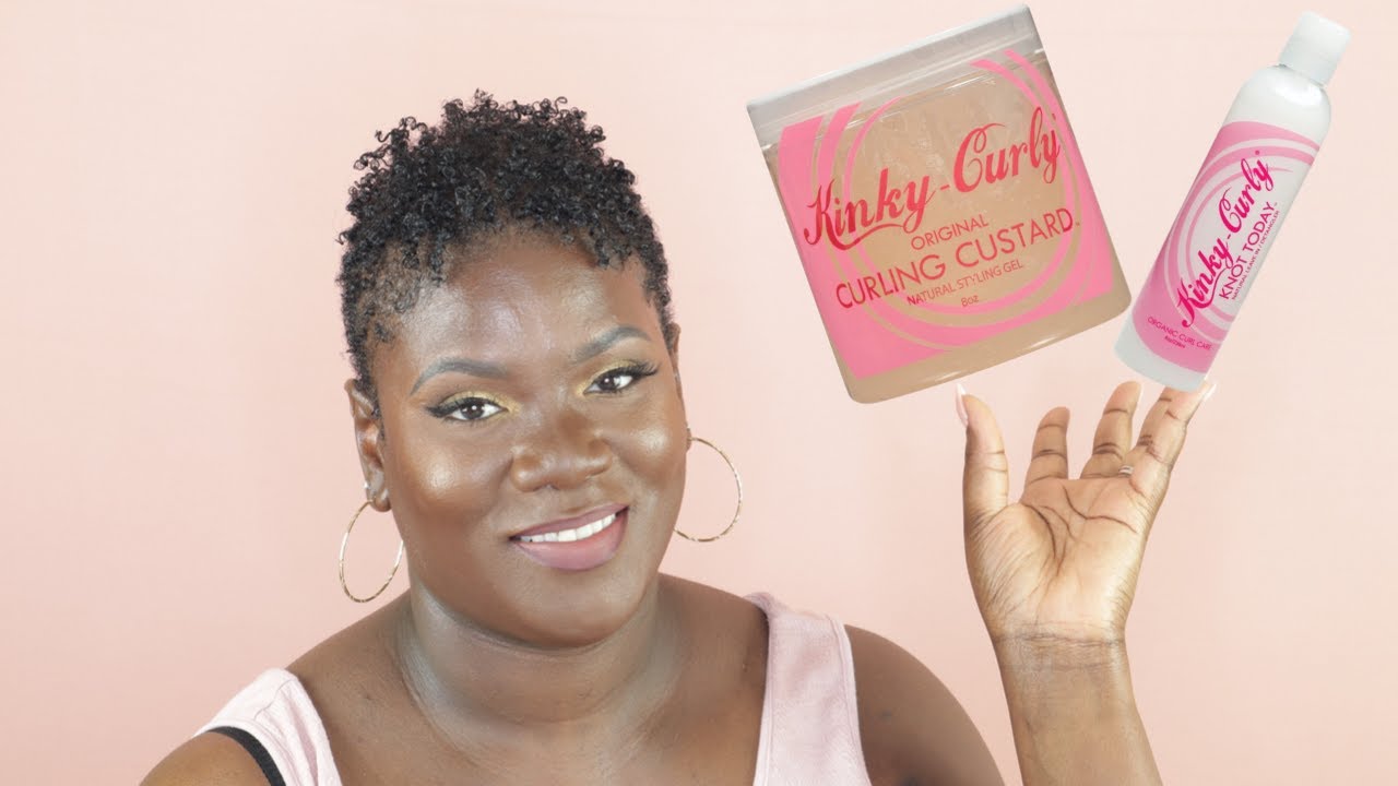 Defining Type 4 natural hair with Kinky Curly Curling Custard