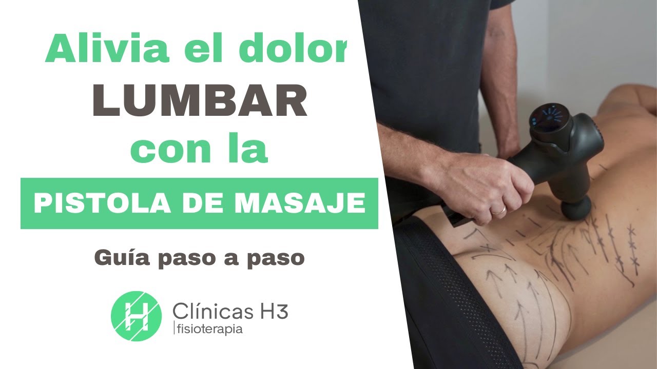 Cómo usar PISTOLA de MASAJE muscular en el LUMBAR 💚