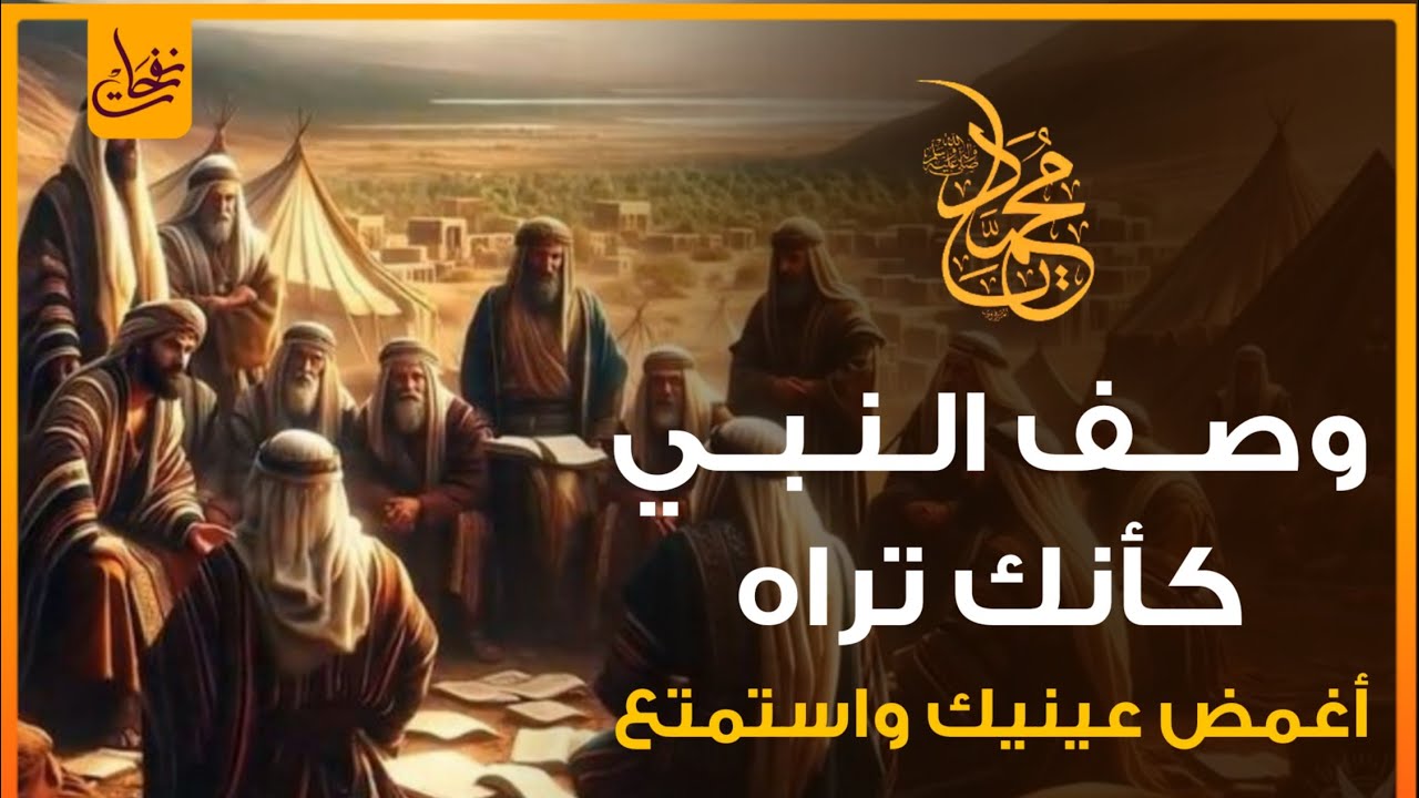 وصف رسول الله ﷺ كأنك تراه بعينيك فاغمض عينيك واستمتع بوصف الرسول ﷺ ورؤيته أمامك أدق وصف لوجه للنبي ﷺ