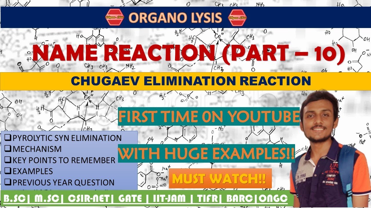 Chugaev Elimination Reaction|Pyrolytic SYN Elimination| Xanthate Ester| ALL PYQ's| EXPECTED QUESTION