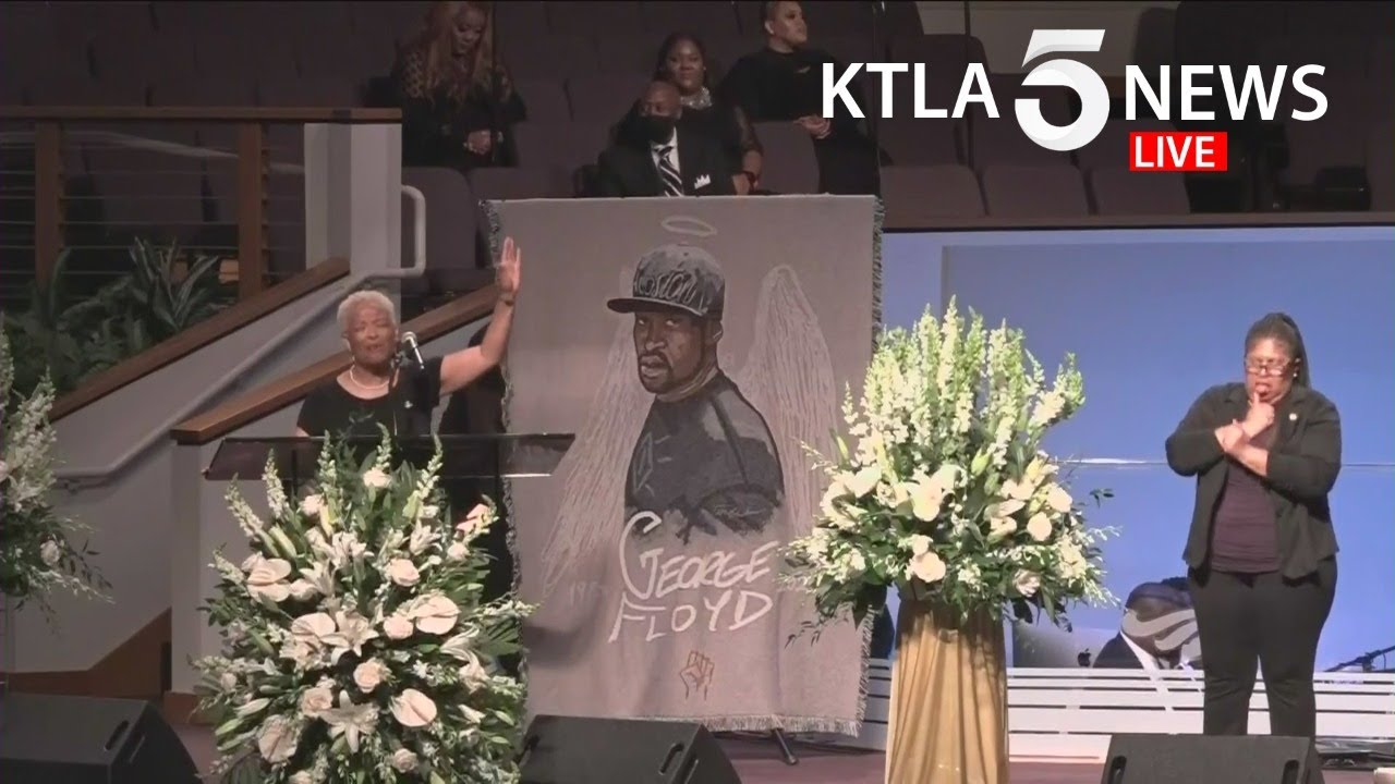 Mourners attend funeral service for George Floyd in his hometown of Houston
