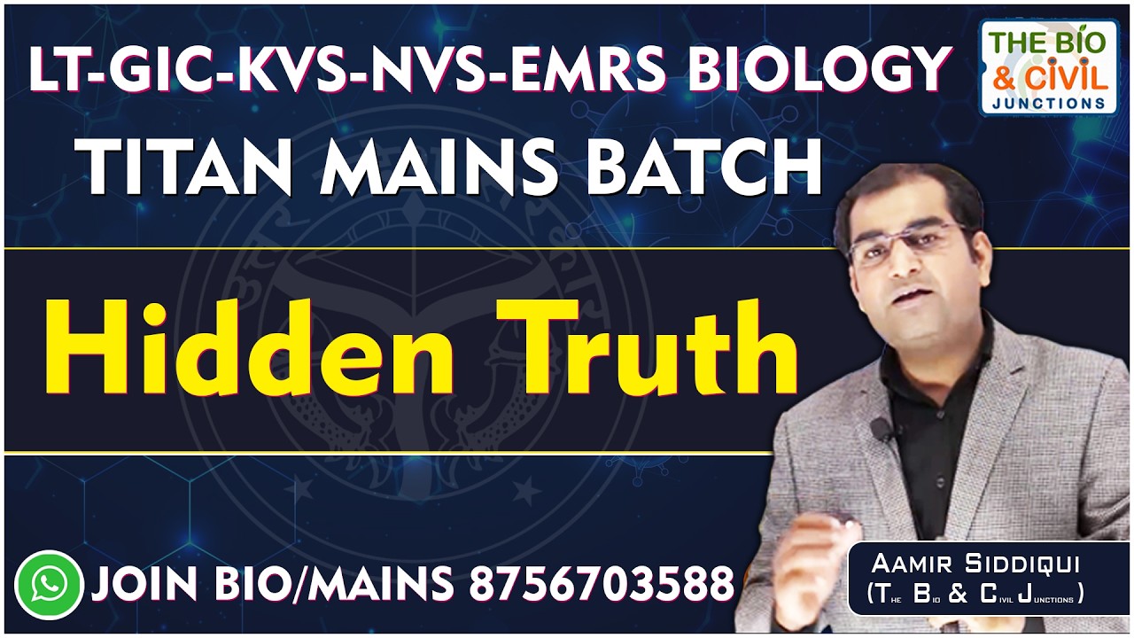 #UP_LT_GRADE_MAINS_EXAM_2026 || LT BIO MAINS (Hidden Truth)|| By- Aamir Siddiqui || THE BIO JUNCTION