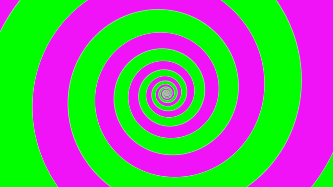 Free to use GreenScreen 4K effect - HYPNOTIC SPIRAL MAGENTA Fast Speed Inwards