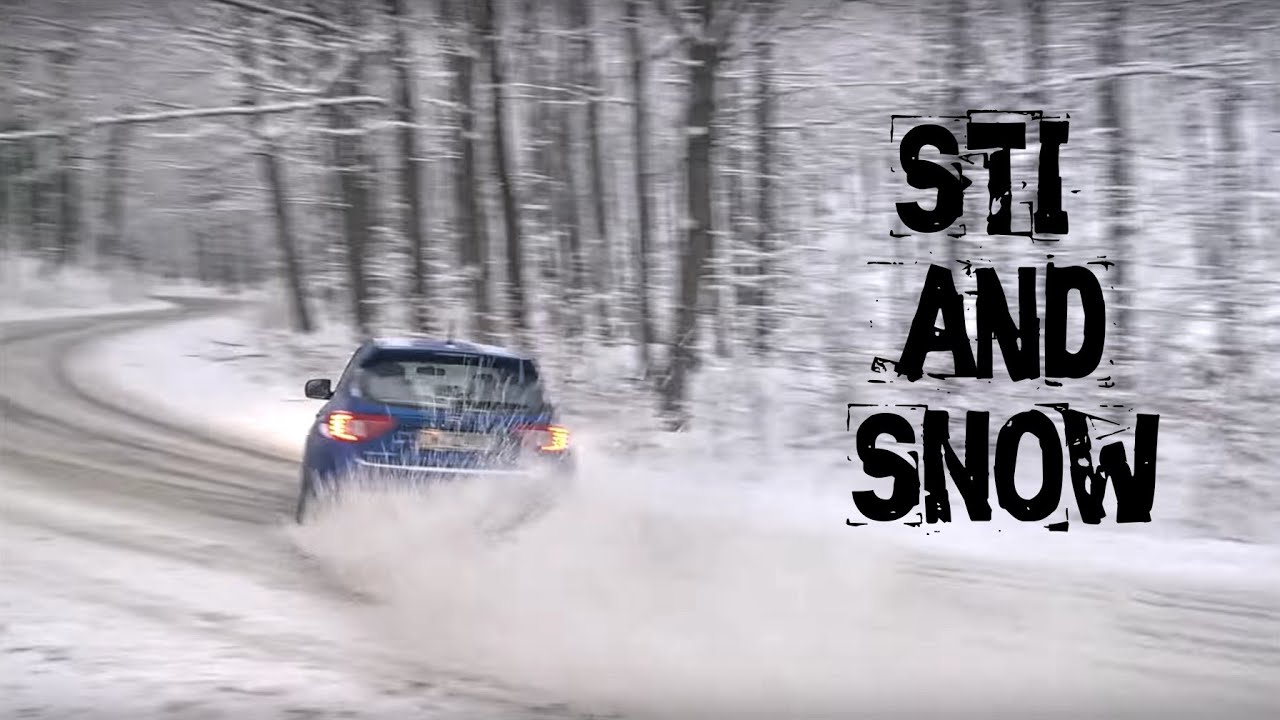 Subaru Impreza STI on snow
