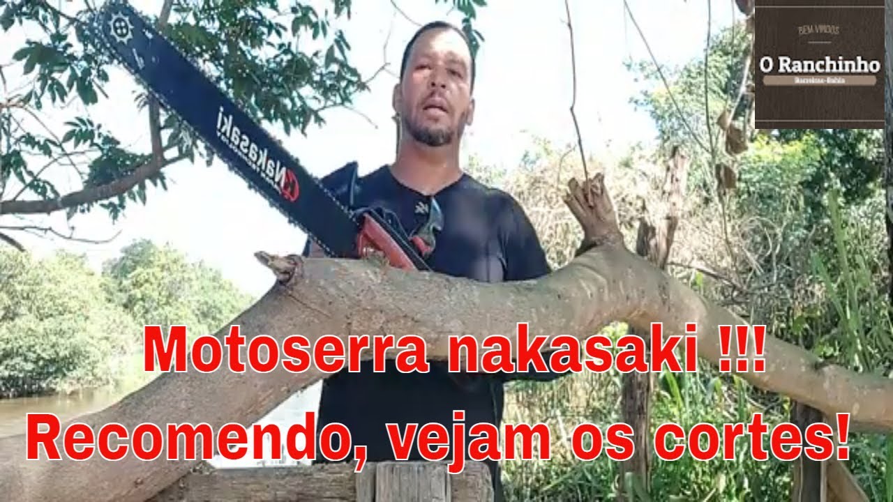 Motoserra elétrica nakasaki, realizando cortes!