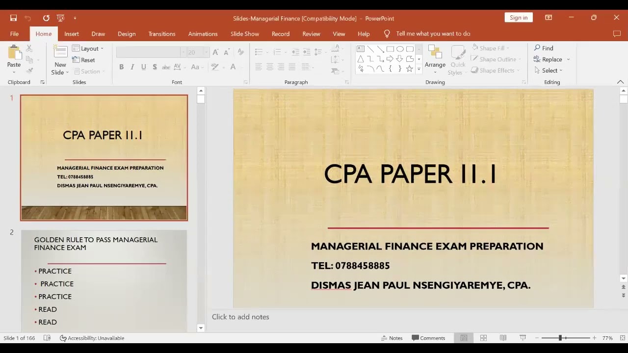 REVISION SESSION: F2 1 Managerial Finance V
