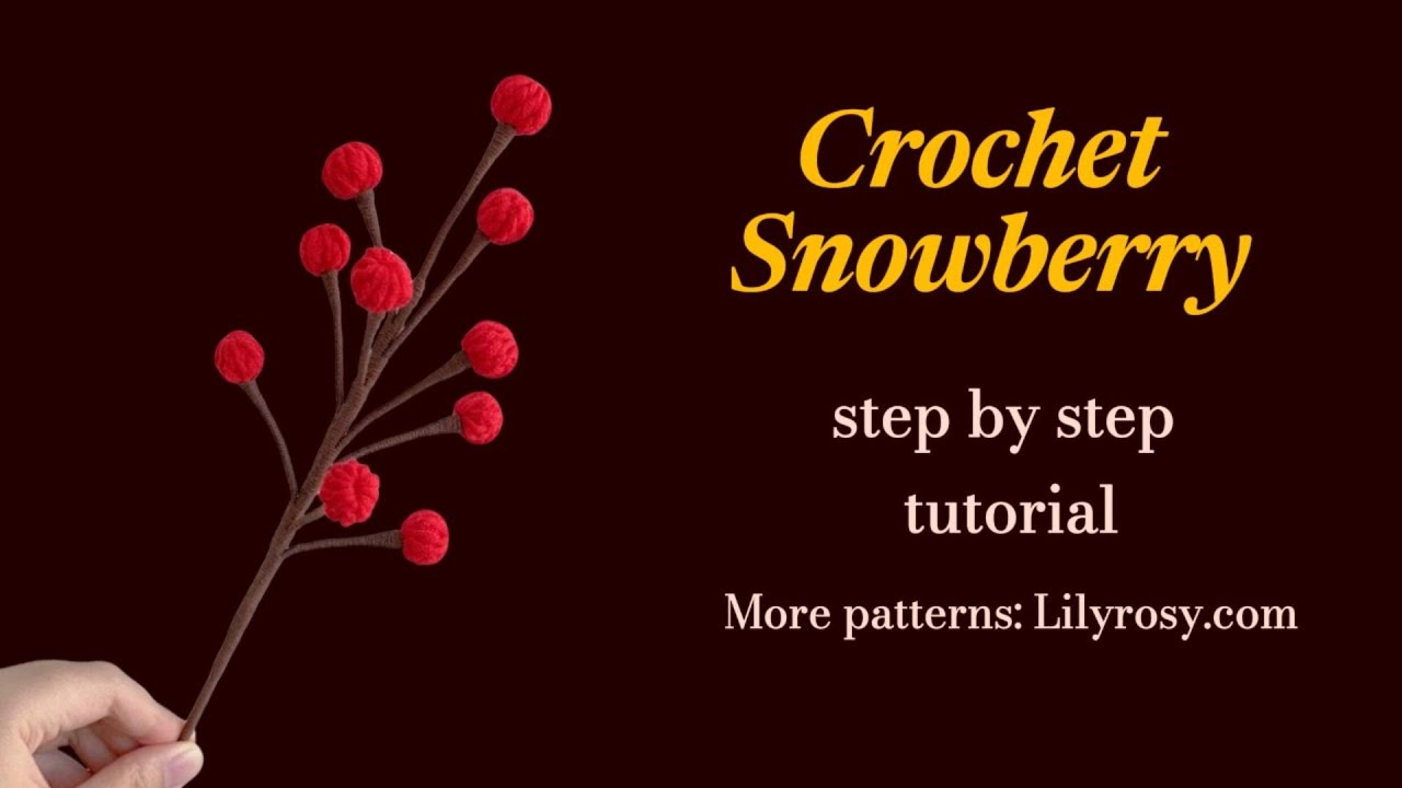 Crochet snowberry tutorial| easy and fast, beginner friendly