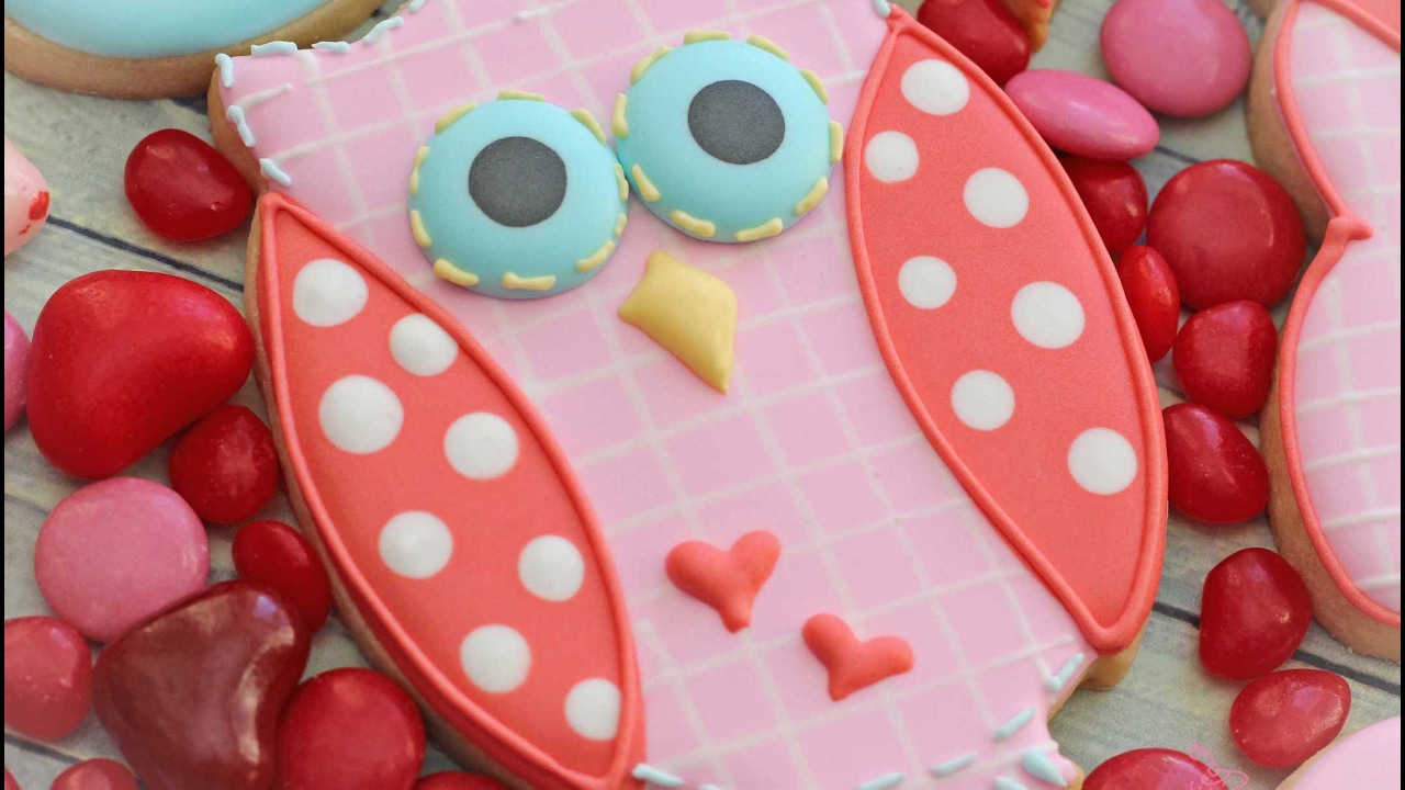 Valentines Day Owl Cookies by Emma's Sweets