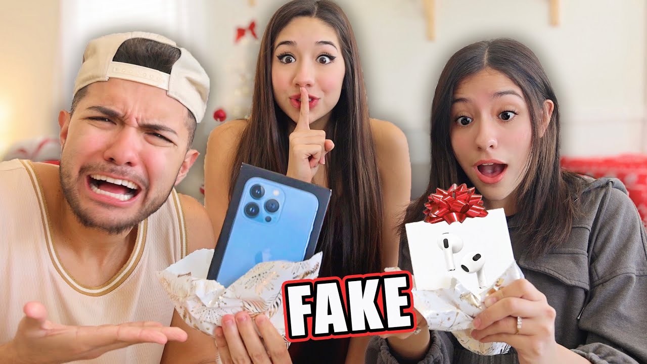 Giving My Family FAKE Apple For Christmas Prank!!!