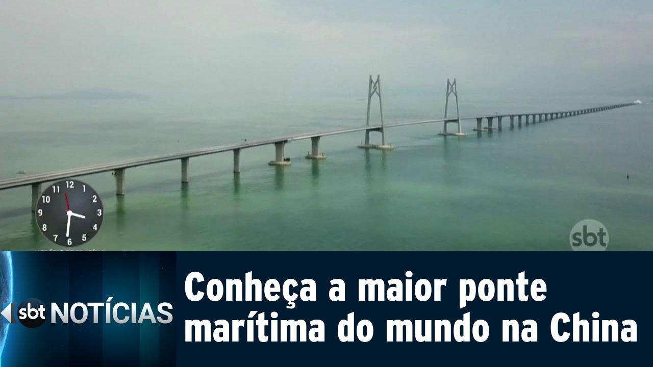 China inaugura a maior ponte marítima do mundo em meio a polêmicas | SBT Notícias (24/10/18)