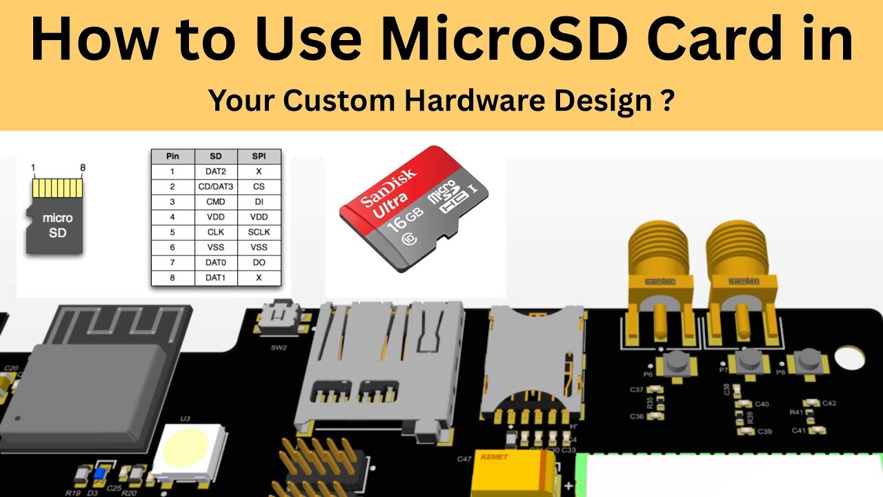 How to Use MicroSD Card in Hardware Design | SPI Interface, Schematic, Design Tips
