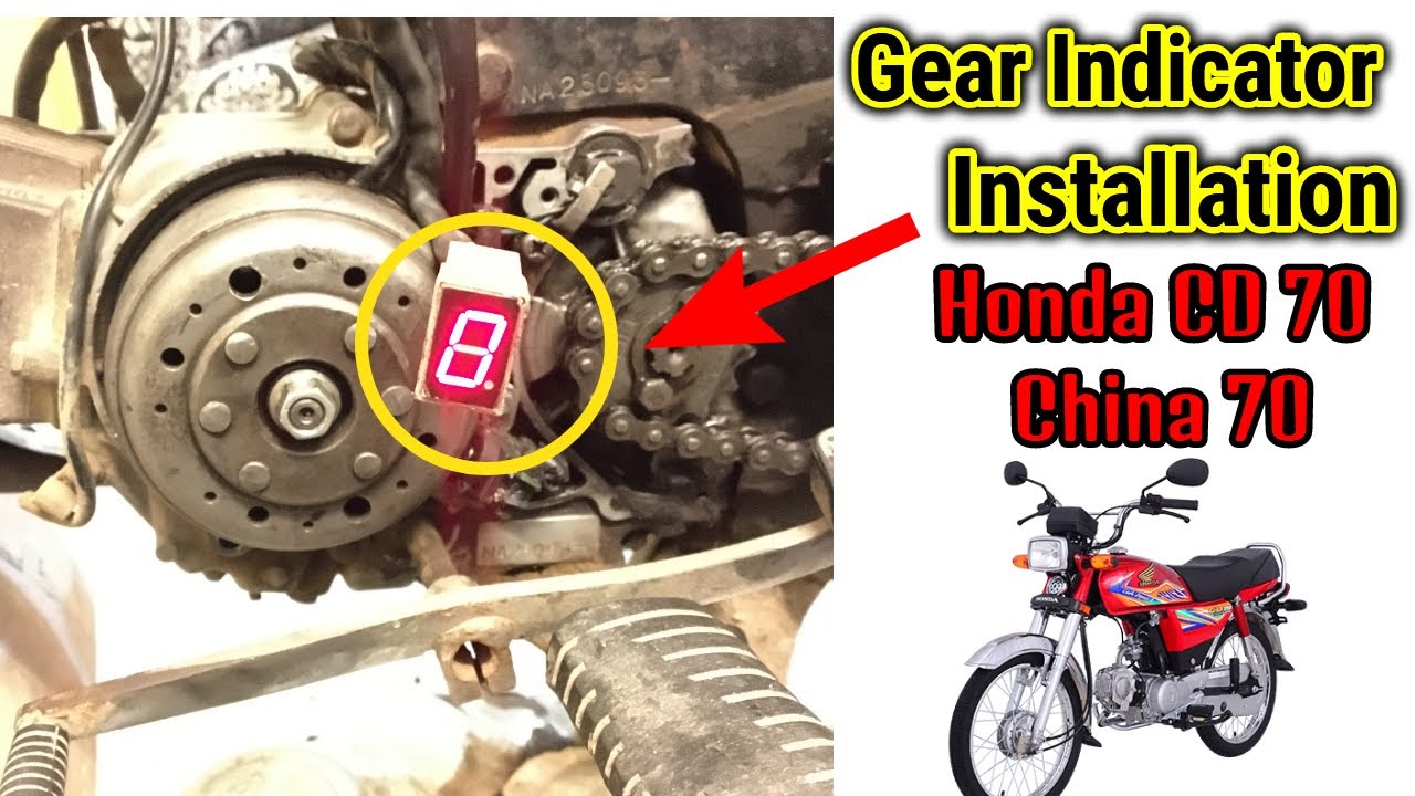 Honda CD 70 And China 70 Gear Indicator Installation In Urdu / Hindi |Study Of Bikes|