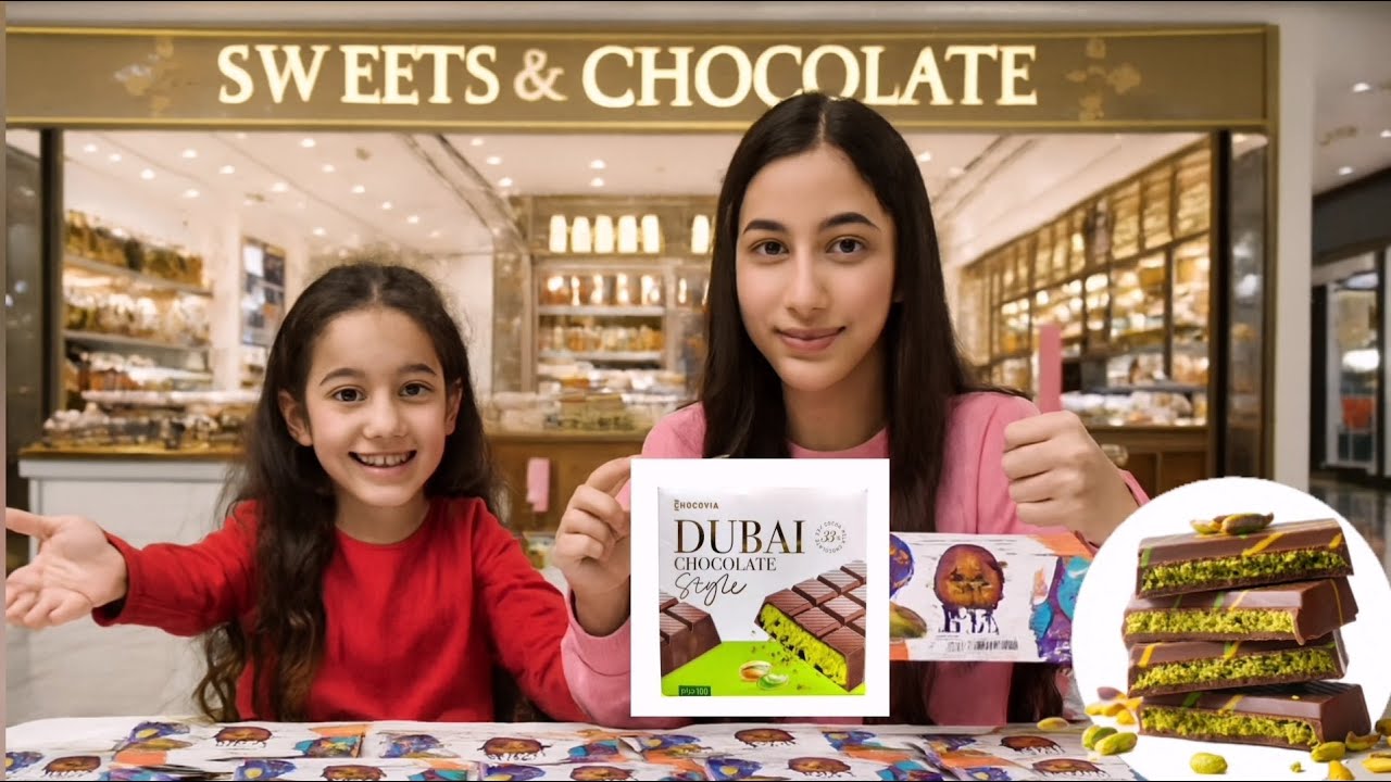 و أخيرا ربا و ريم جربوا شوكولاتة دبي الأصلية🔥😱كيف كان طعمها؟! تستاهل هاي الضجة ولا لا؟ 🤫