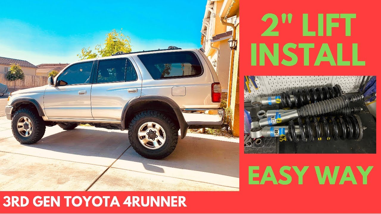 Установка подъемника Toyota 4Runner 3-го поколения на 2 дюйма — самый простой способ установки по...