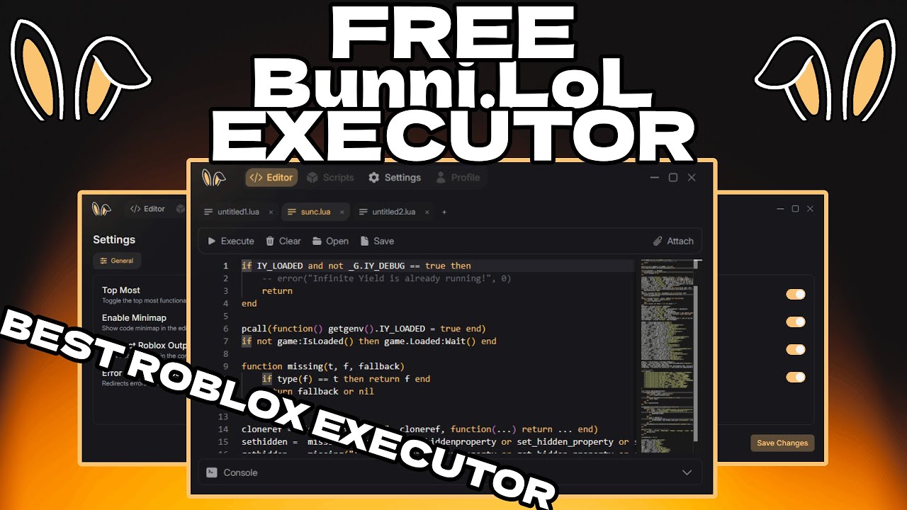 [100% UNC]  Bunni.LoL Roblox Executor | FREE with Key System | How to, Multi Instance, (S) Unc Test