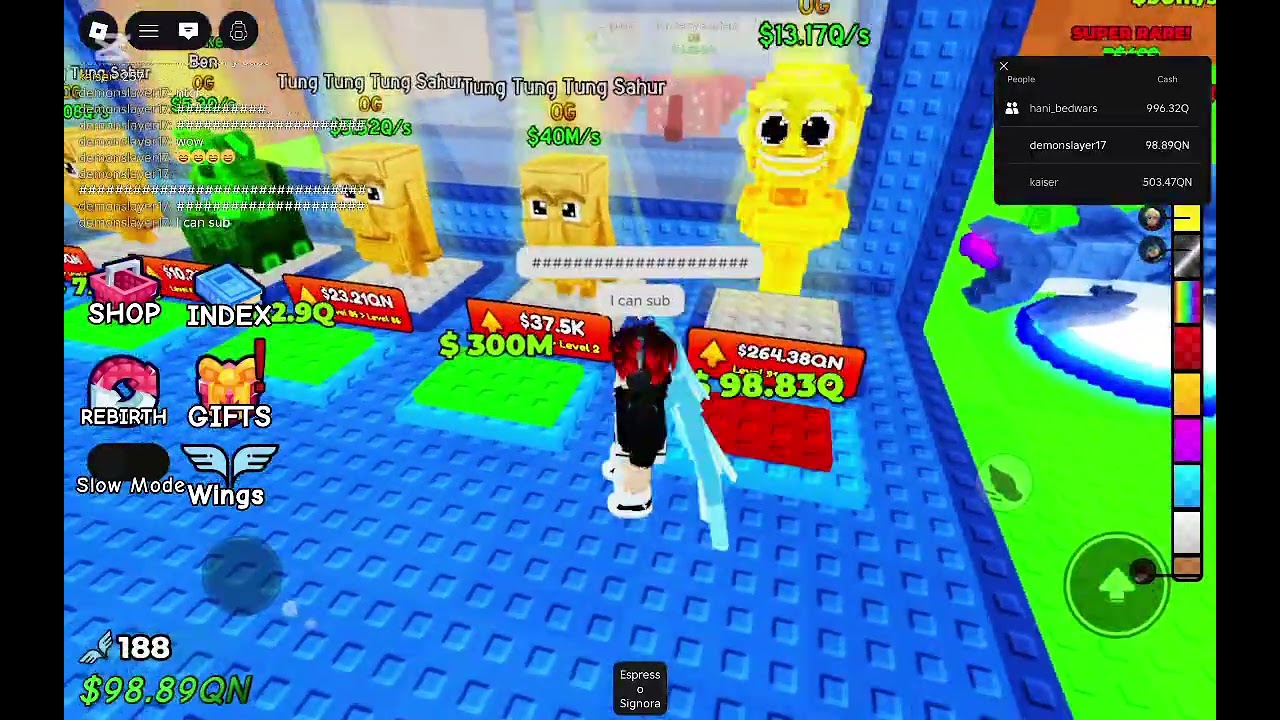 Showing my base in fly for brainrots and w kaiser cause he helped me