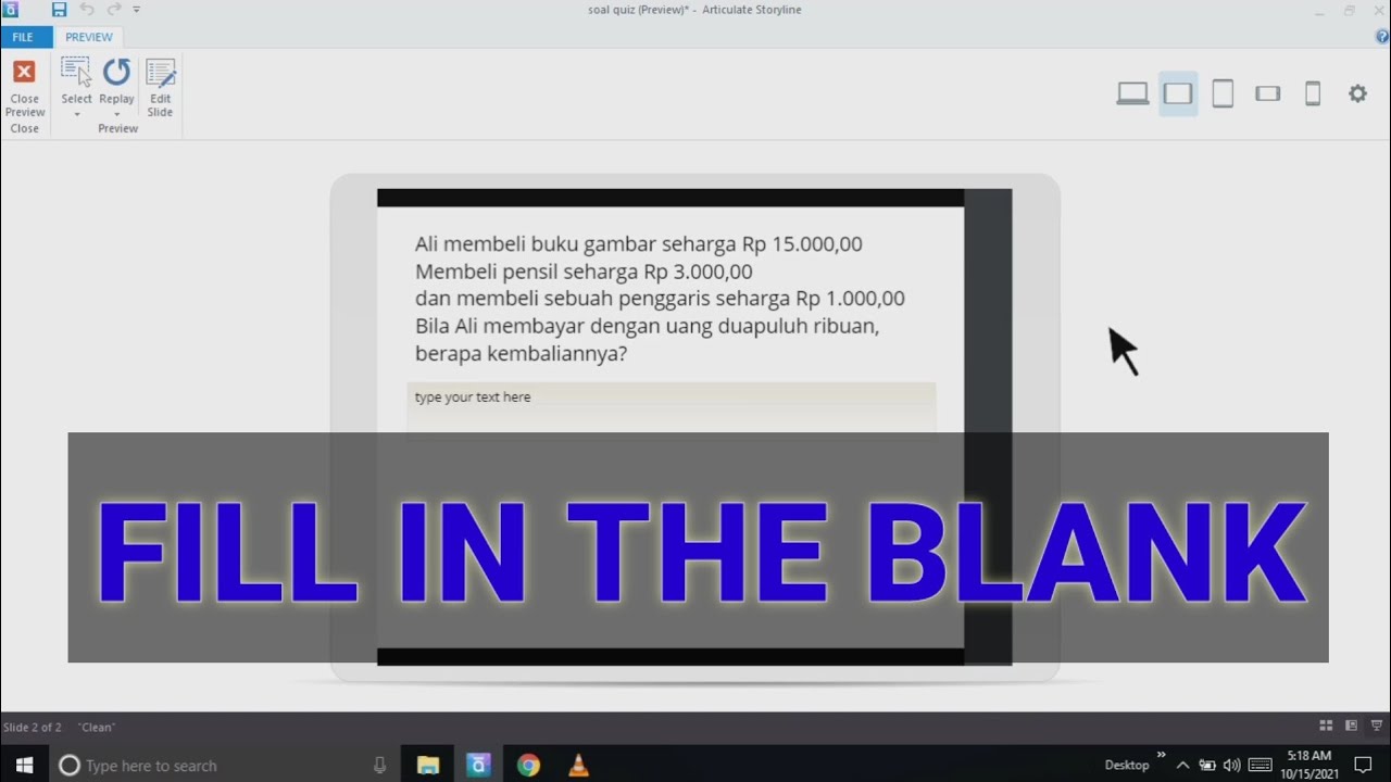 Bikin Quiz isian singkat dengan articulate storyline 3 gak usah pusing