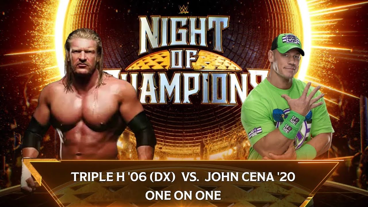 Полный матч - Трипл Эйч '06 против Джона Сины '20: Одиночный матч на Night Of Champions | WWE 2k24