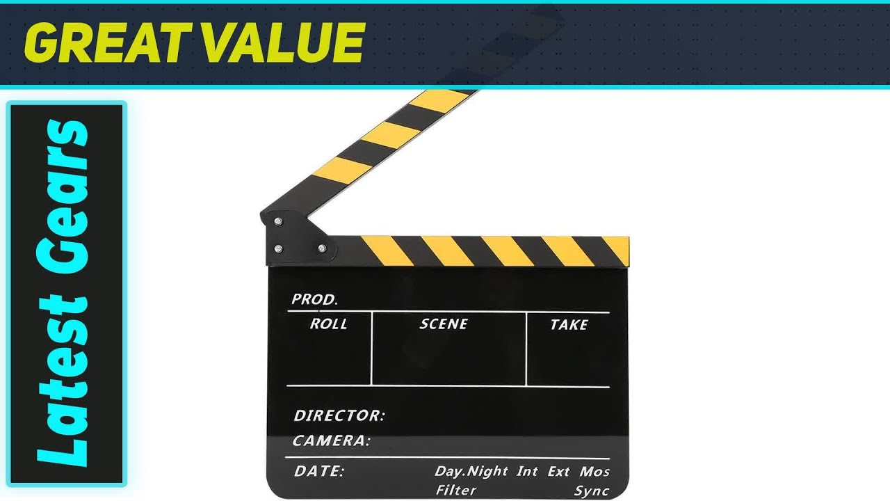 Best Film Clap for Crisp Sound & Durability: Yellow Striped Blackboard (PAV1YBE)
