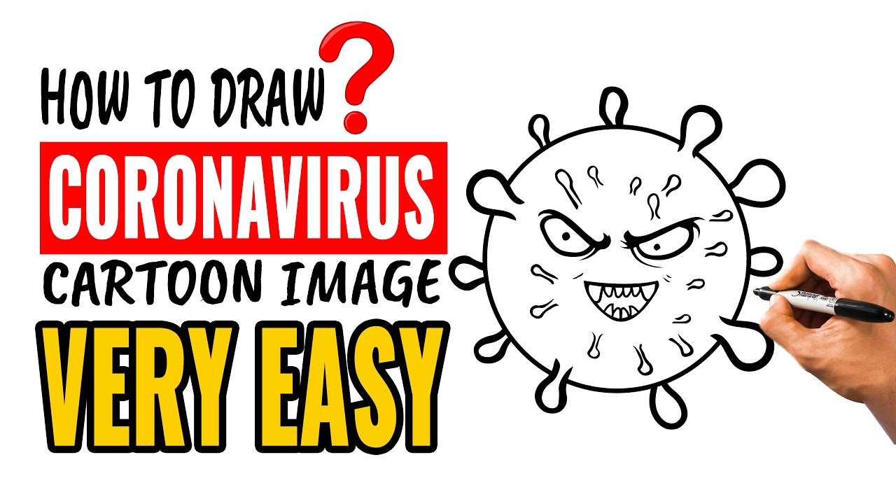 How to draw coronavirus pictures step by step with draw easy