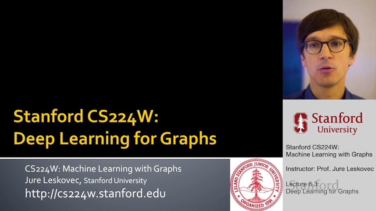 Stanford CS224W: Machine Learning with Graphs | 2021 | Lecture 6.3 - Deep Learning for Graphs
