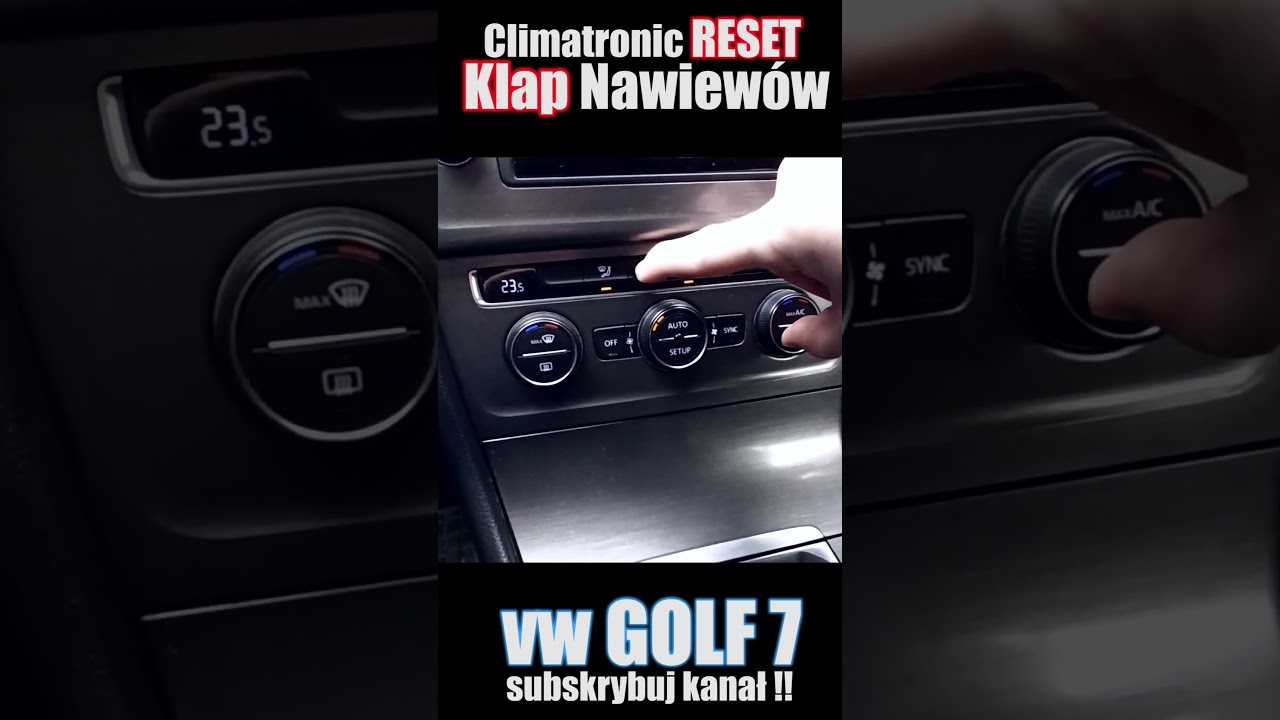 VW Golf 7 Reset Klap Nawiew&oacute;w Climatronic #mechanik #golf #climatronic
