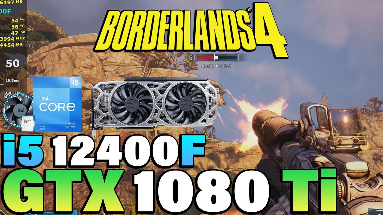 GTX 1080 Ti - Borderlands 4 - i5 12400F - Benchmark 1080p FSR