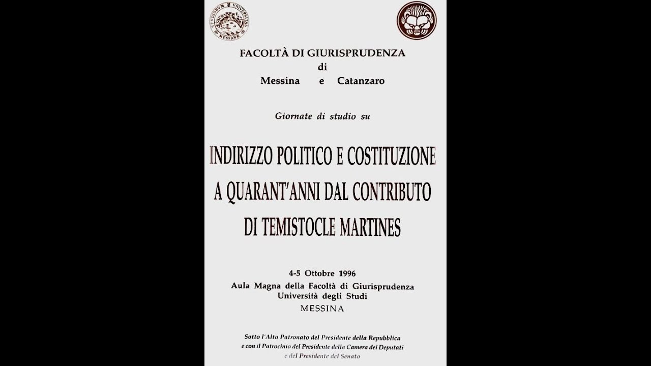 Università di Messina - Indirizzo politico e Costituzione (parte 2)